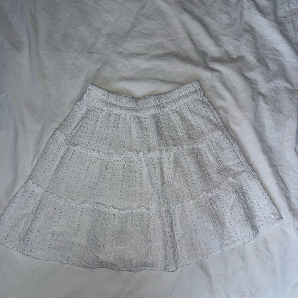 White Eyelet Skirt